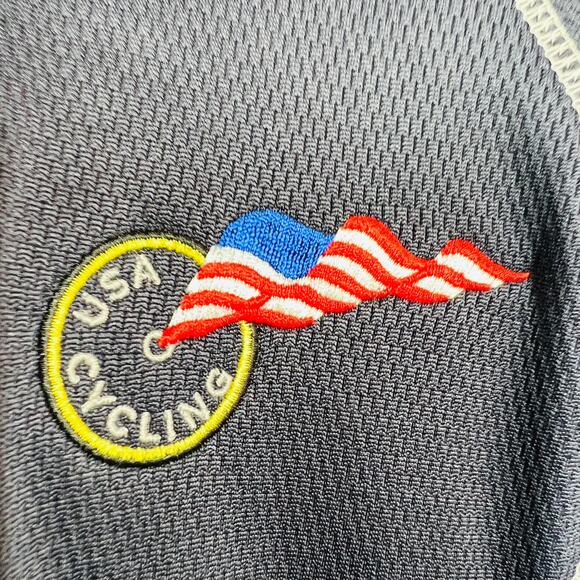 Holloway Sportswear Cycling Jacket USA Navy Blue Full Zip Long Sleeve - S - Picture 4 of 5